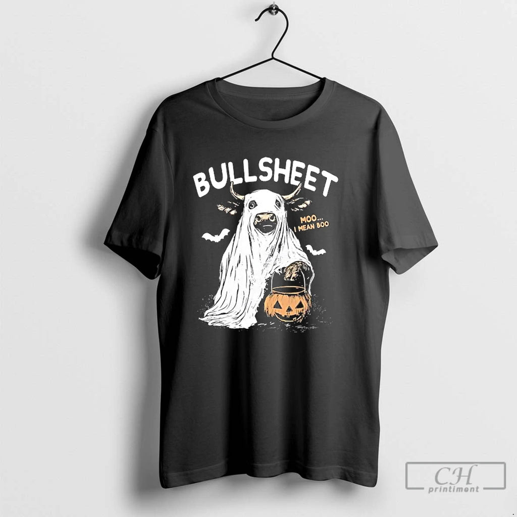Premium Bullsheet Moo I Mean Boo Halloween T Shirts