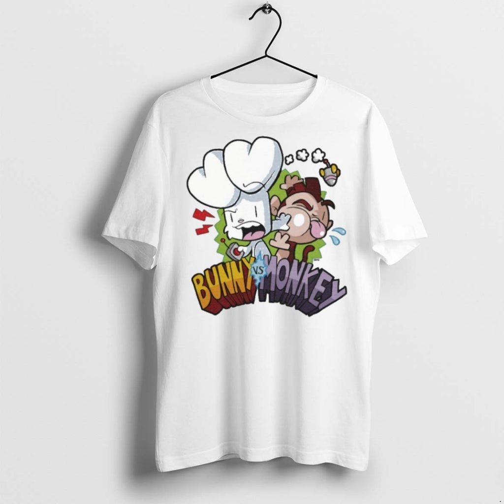 Premium Bunny Vs Monkey Logo T Shirts