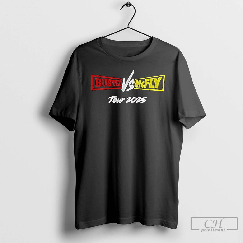 Premium Busted Vs Mcfly Tour 2025 Logo T Shirts