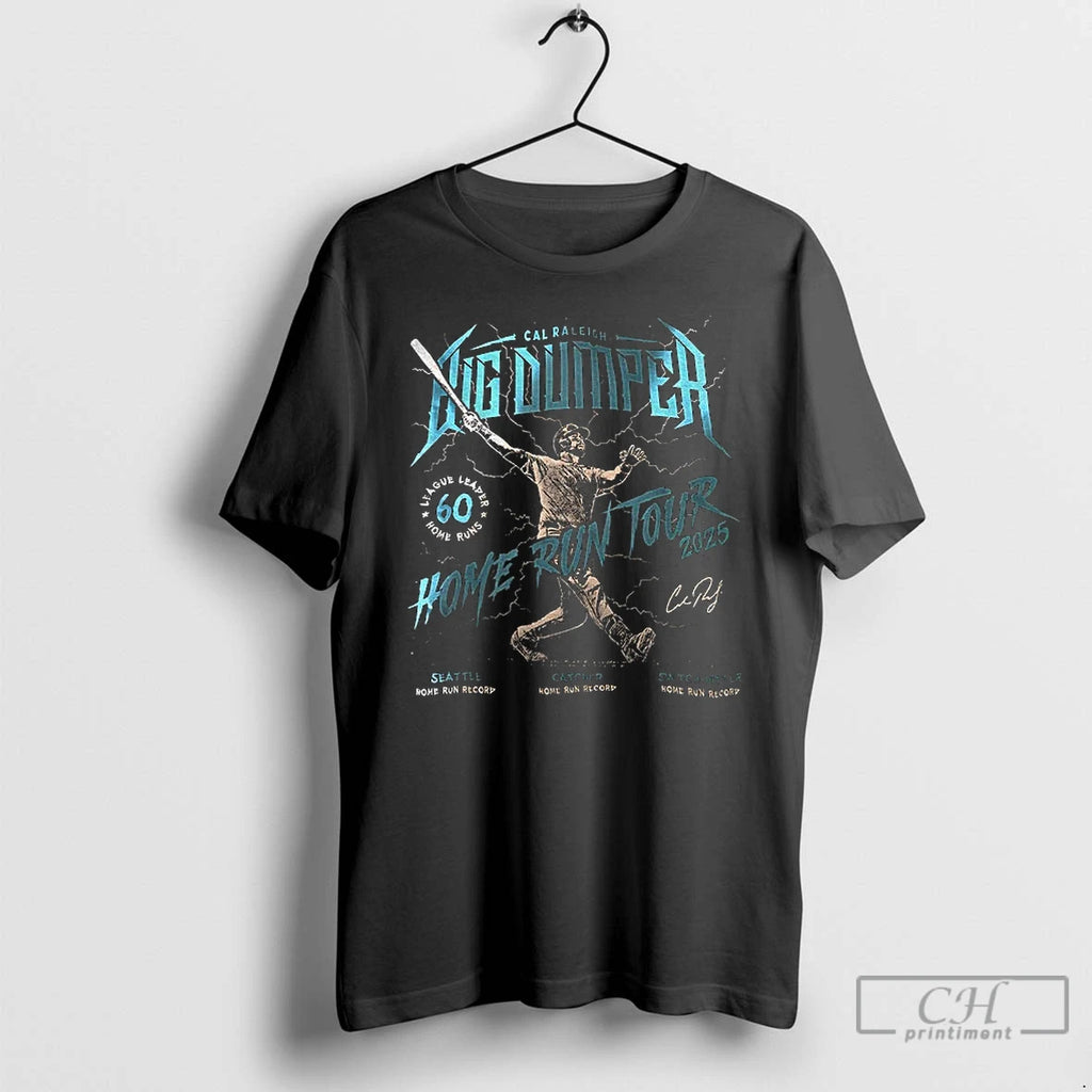 Premium Cal Raleigh Seattle Mariners Home Run Tour 2025 City Mlb Baseball T Shirts