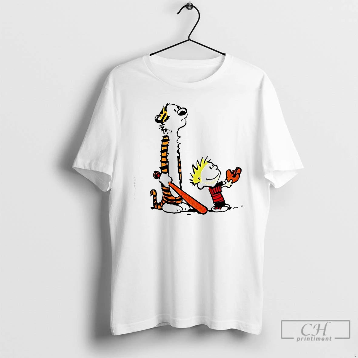 Premium Calvin And Hobbes Holding A Baseball Glove T Shirts