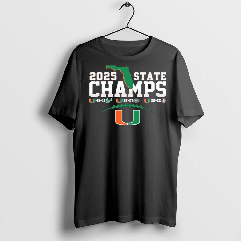 Premium Canes 2025 State Champions Score T Shirts