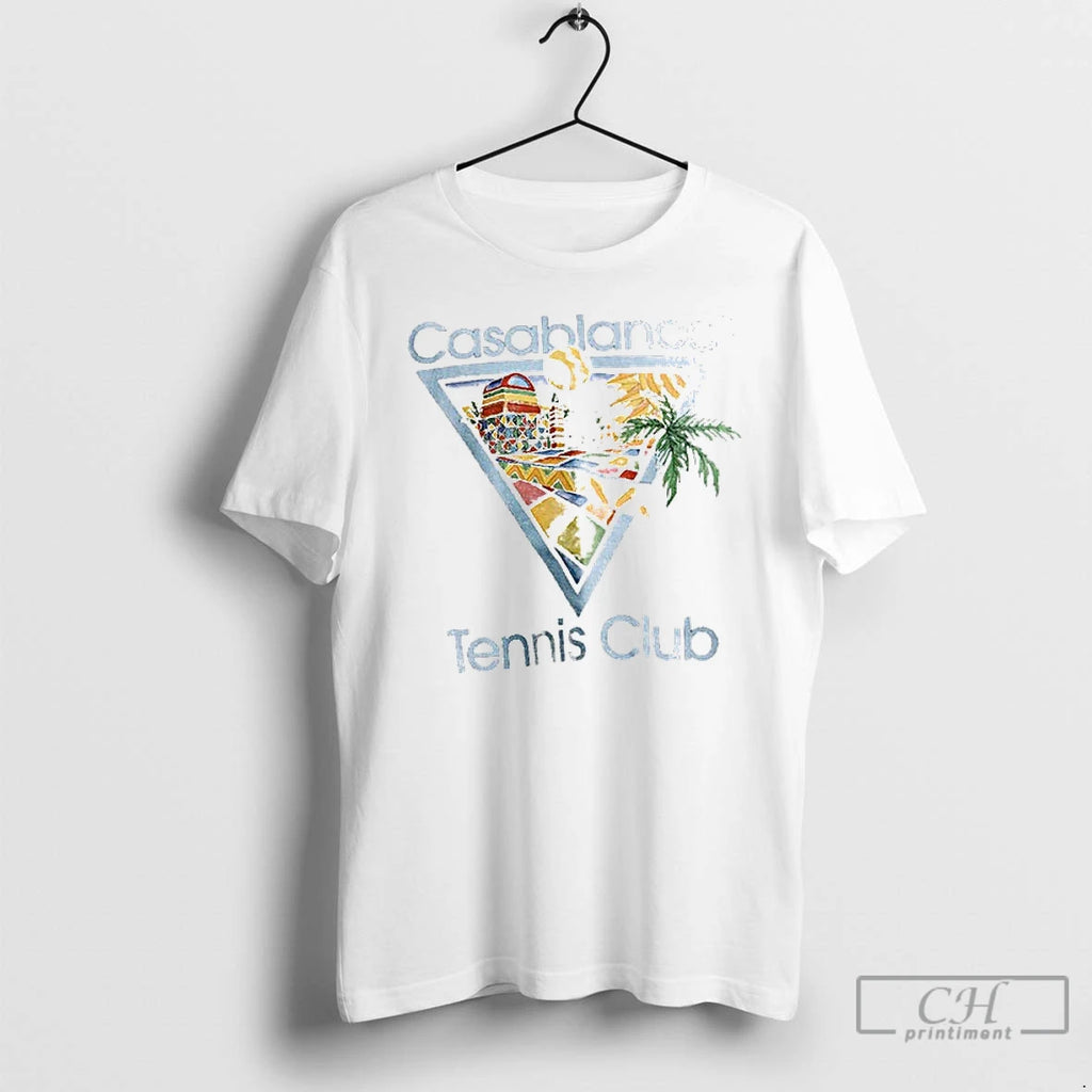 Premium Casablanca Tennis Club Summer Vintage T Shirts