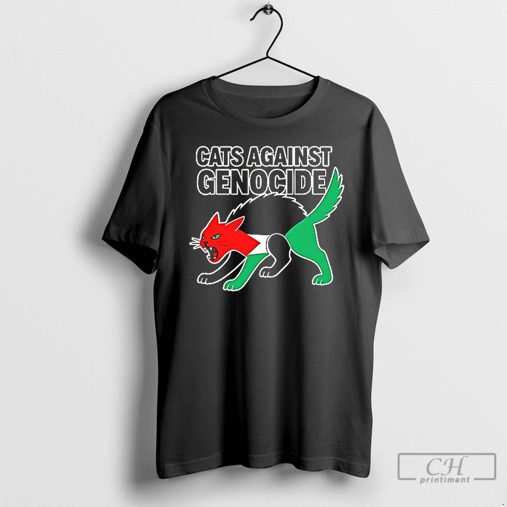 Premium Cat Against Genocide Palestine Flag Ceramic Ceramic And Classic Dad Cap T Shirts