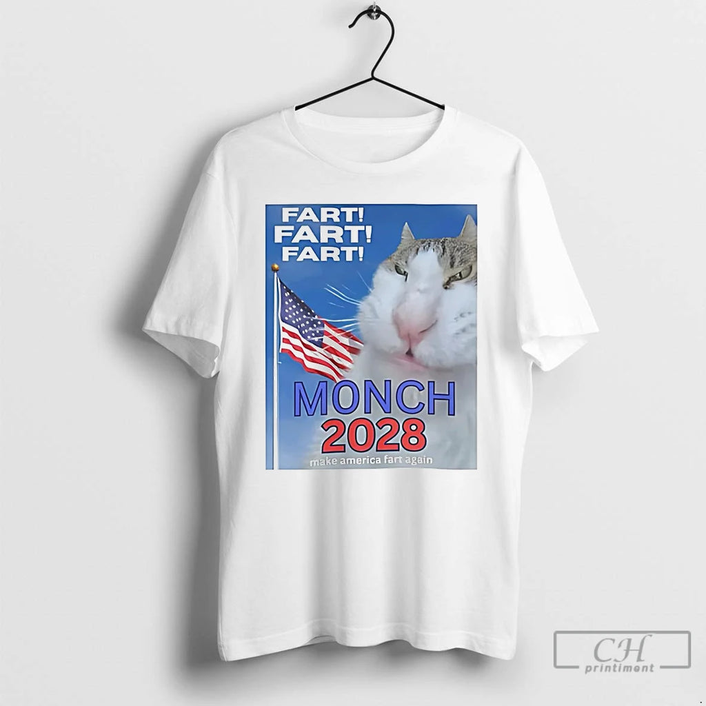 Premium Cat Monch 2028 Make America Fart Again T Shirts