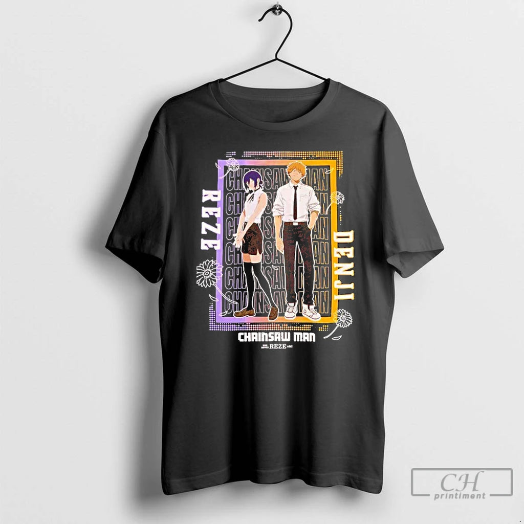 Premium Chainsaw Man The Movie Reze Arc Duo T Shirts