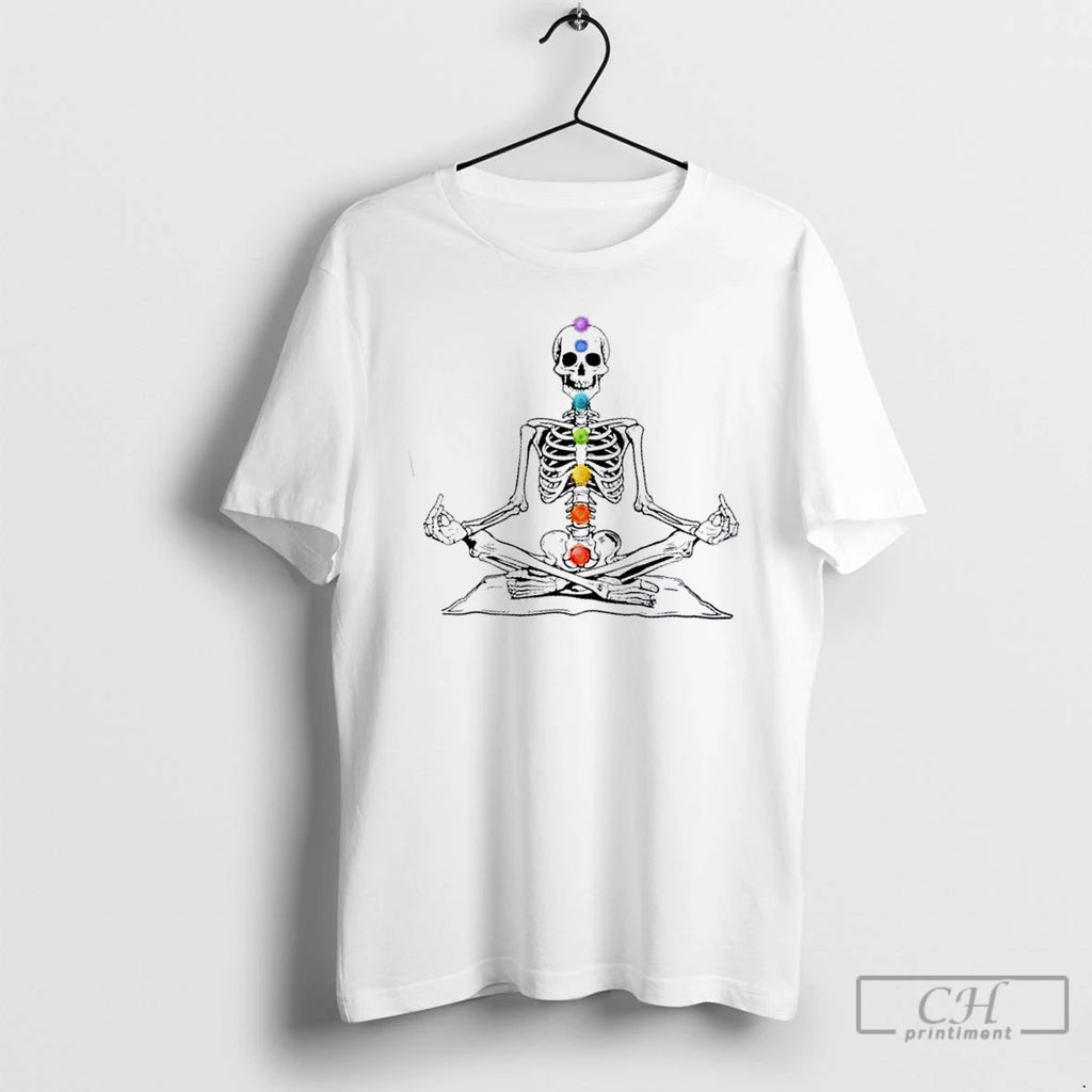 Premium Chakra Skeleton Halloween T Shirts