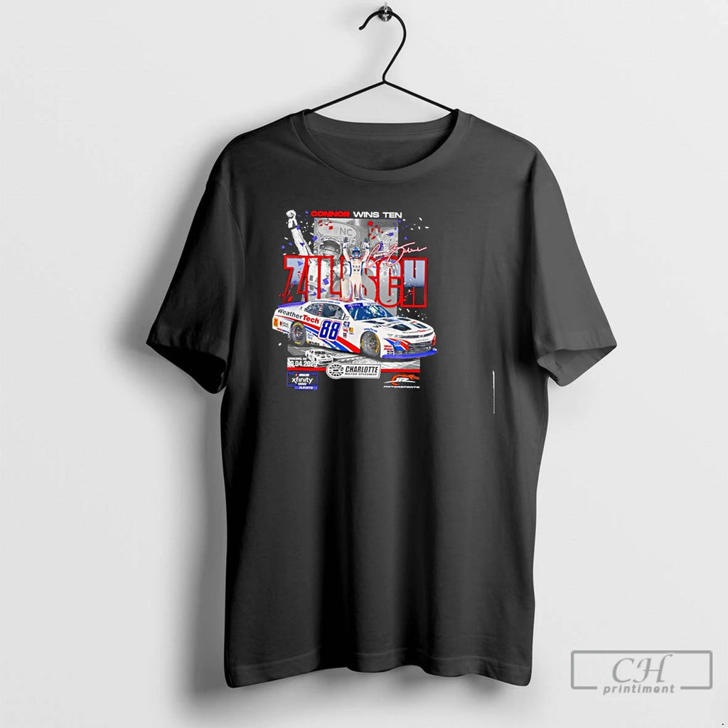 Premium Checkered Flag Sports 2025 Blue Cross Nc 250 Xfinity Series Race Win T Shirts