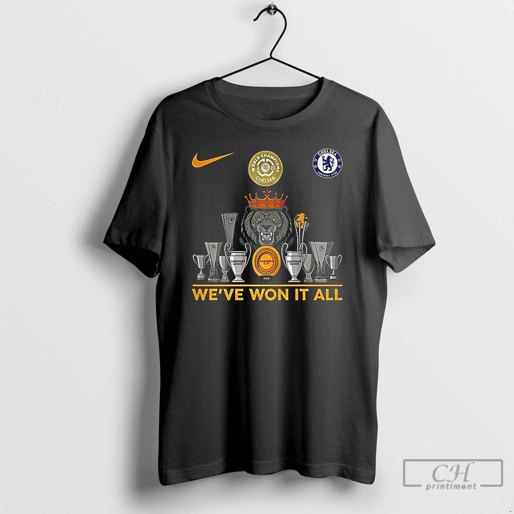 Premium Chelsea Football Club Weve Won It All Celebrate The Title Graphic T Shirts
