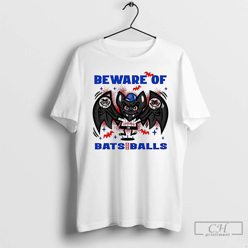 Premium Chicago Cubs Baseball Beware Of Bats And Balls Halloween T Shirts
