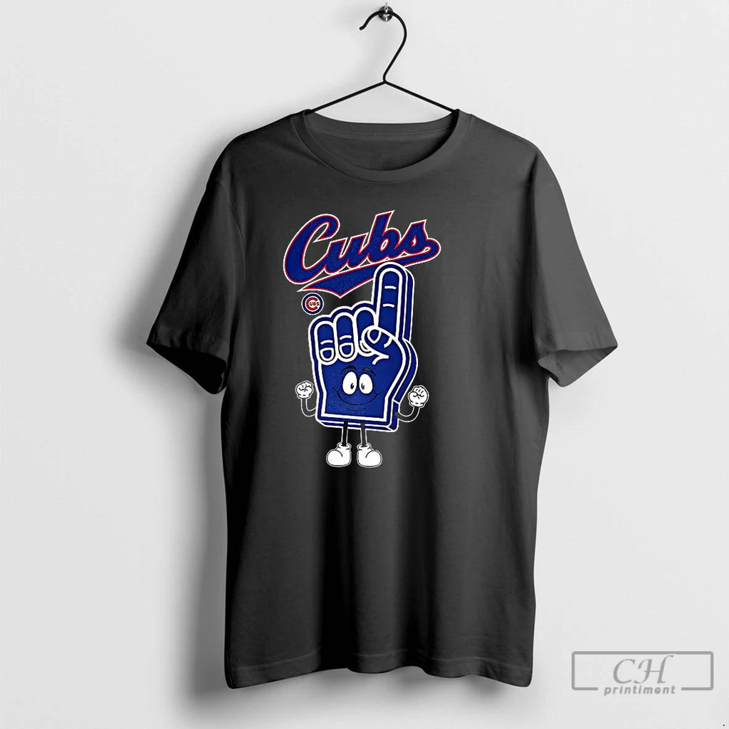 Premium Chicago Cubs Baseball Foam Finger Number 1 T Shirts