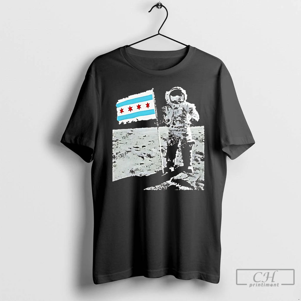Premium Chicago First Moon Landing Space T Shirts