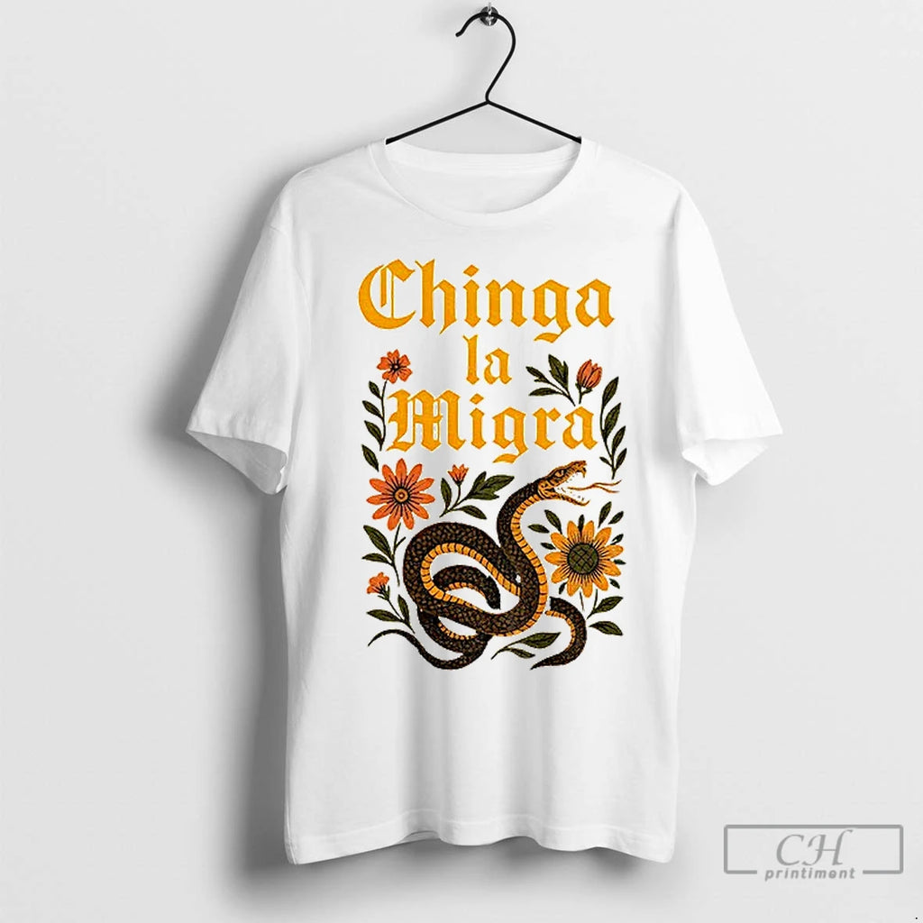 Premium Chinga La Migra Snake Protest Tee Abolish Ice