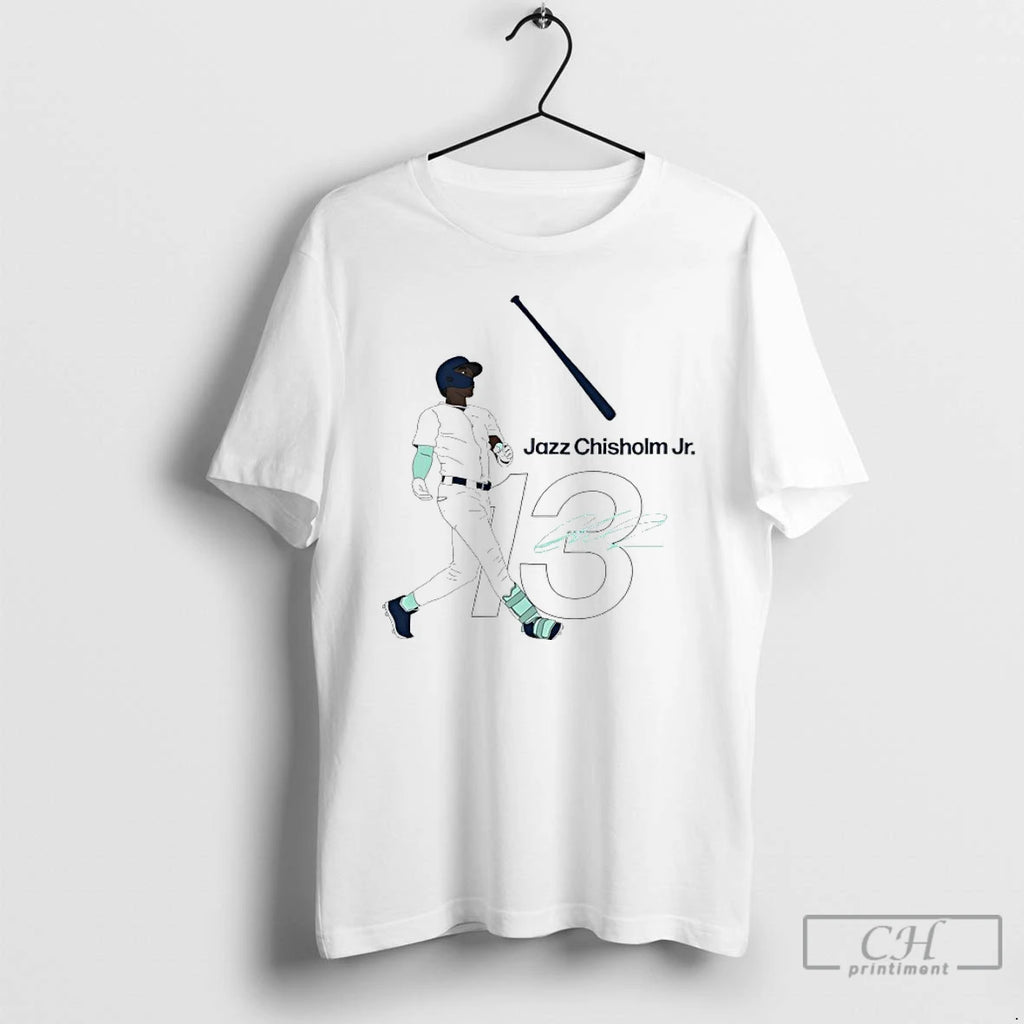 Premium Chisholm Jr 13 Jazz Bat Flip Jazz New York Baseball Signature T Shirts