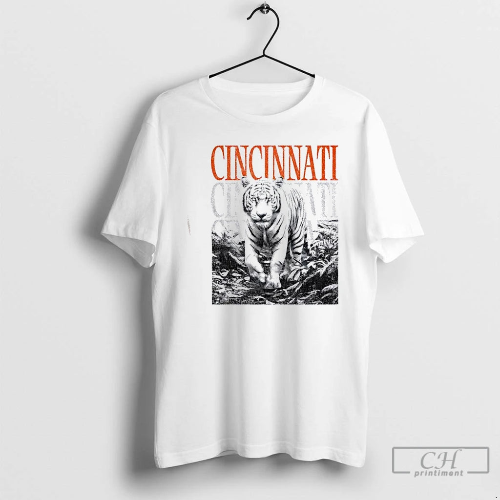 Premium Cincinnati Football White Tiger T Shirts