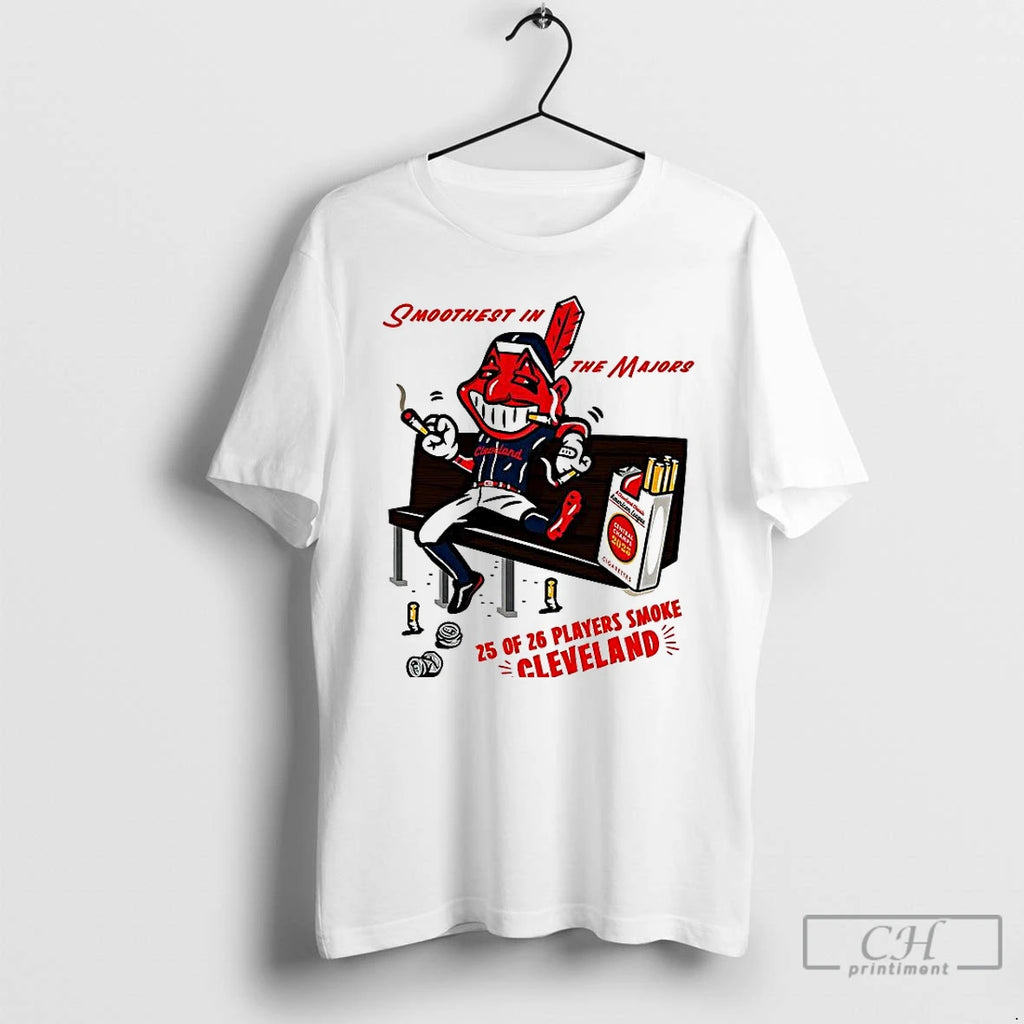 Premium Cleveland Guardians Baseball American League Central Champs 2025 Cigarettes Chief Wahoo T Shirts