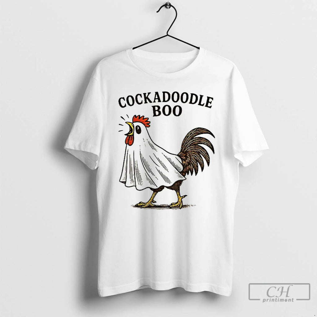 Premium Cock Ghost Cockadoodle Boo Halloween 2025 T Shirts