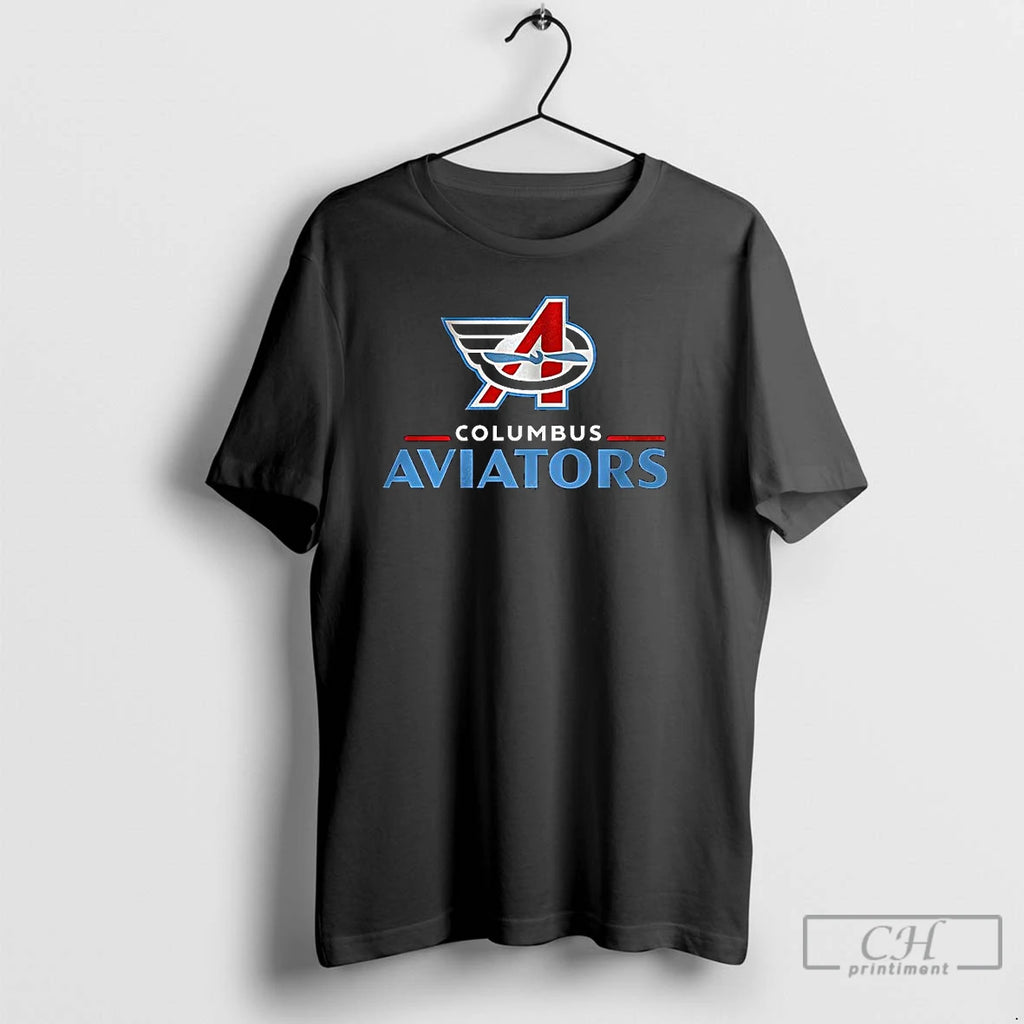 Premium Columbus Aviators Npsl Logo T Shirts