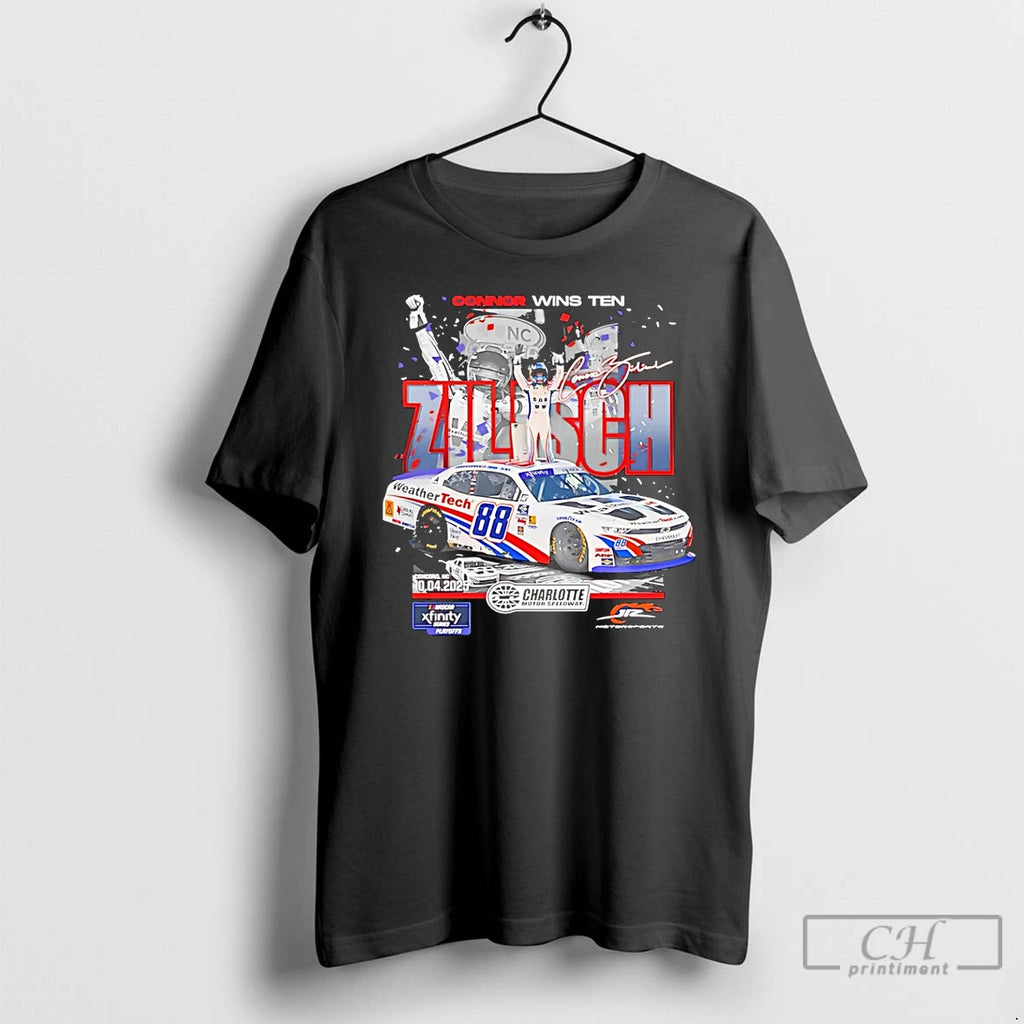 Premium Connor Zilisch Wins Checkered Flag Sports 2025 Blue Cross Nc 250 Xfinity Series Race