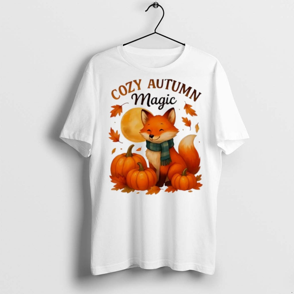 Premium Cozy Autumn Magic Cute Fox Halloween T Shirts