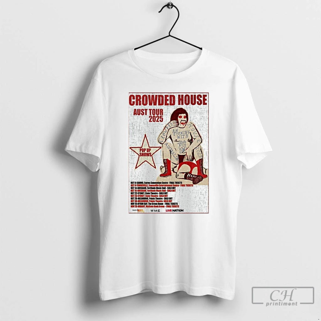 Premium Crowded House Australia Tour 2025 T Shirts