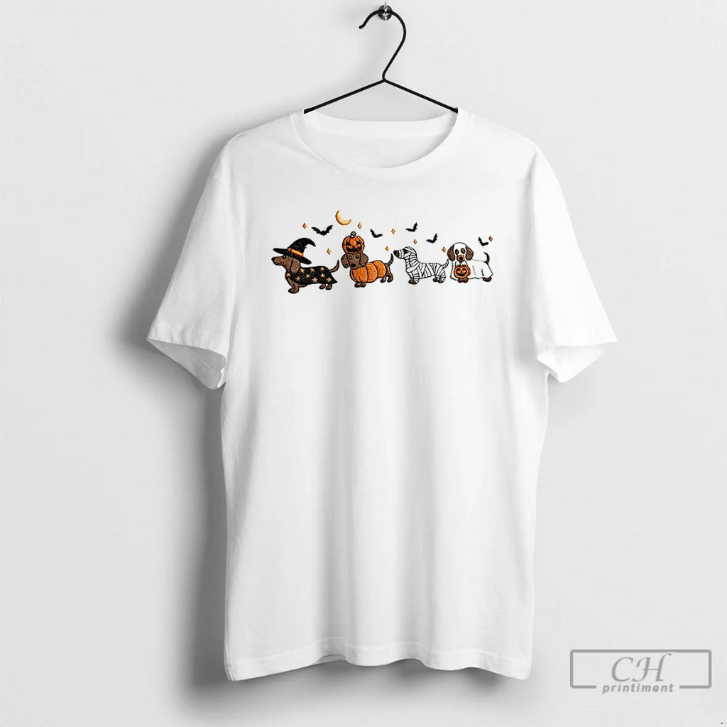 Premium Dachshund Halloween Cute Dog Costume Spooky Season Fall T Shirts