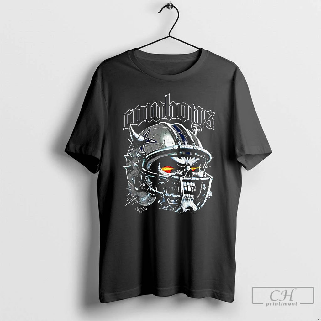 Premium Dallas Cowboys Football Skull Helmet Halloween T Shirts