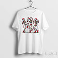 Premium Dancing Skeleton Santa Hat Merry Christmas 2025 T Shirts