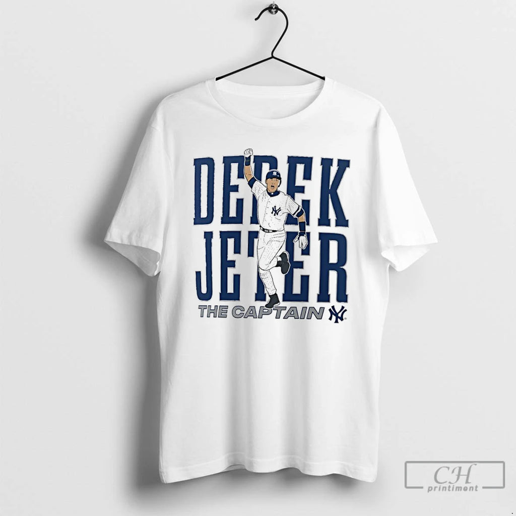 Premium Derek Jeter The Captain New York Yankees Cooperstown Player T Shirts