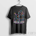Premium Detroit Lions Logo Crucial Catch Intercept Cancer T Shirts