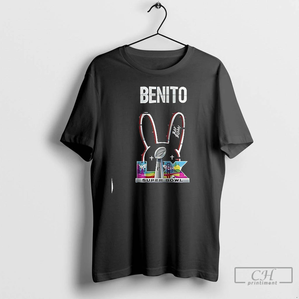 Premium Detroit Lions X Bad Bunny Benito Football Mascot Signature T Shirts