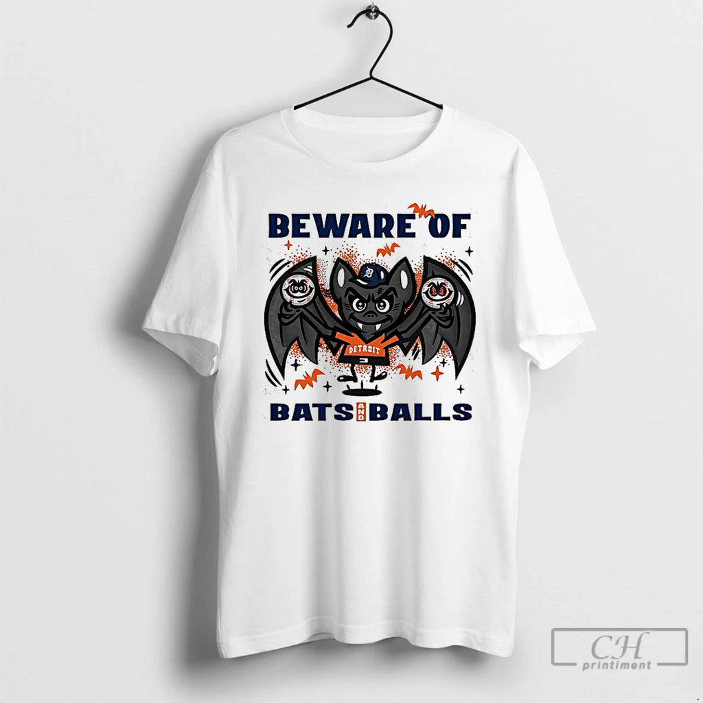 Premium Detroit Tigers Baseball Beware Of Bats And Balls Halloween T Shirts