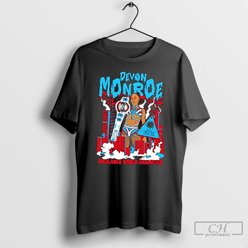 Premium Devon Monroe Freelance World Champ T Shirts