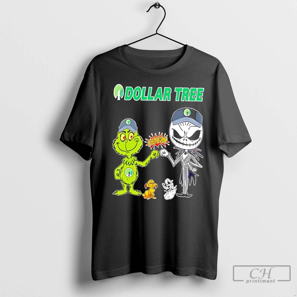 Premium Dollar Tree X Grinch And Jack Skellington Fist Bump Uniwilling Friends