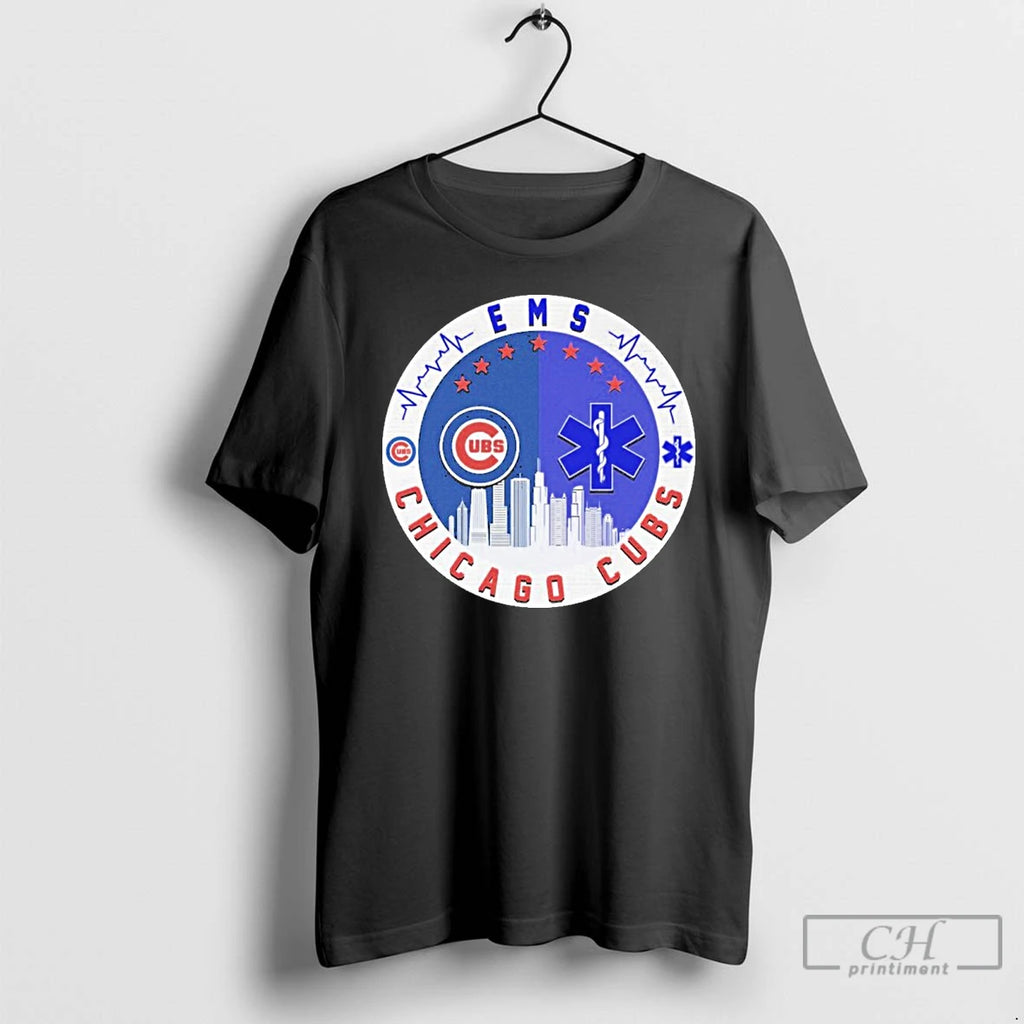 Premium Ems X Chicago Cubs Skyline T Shirts