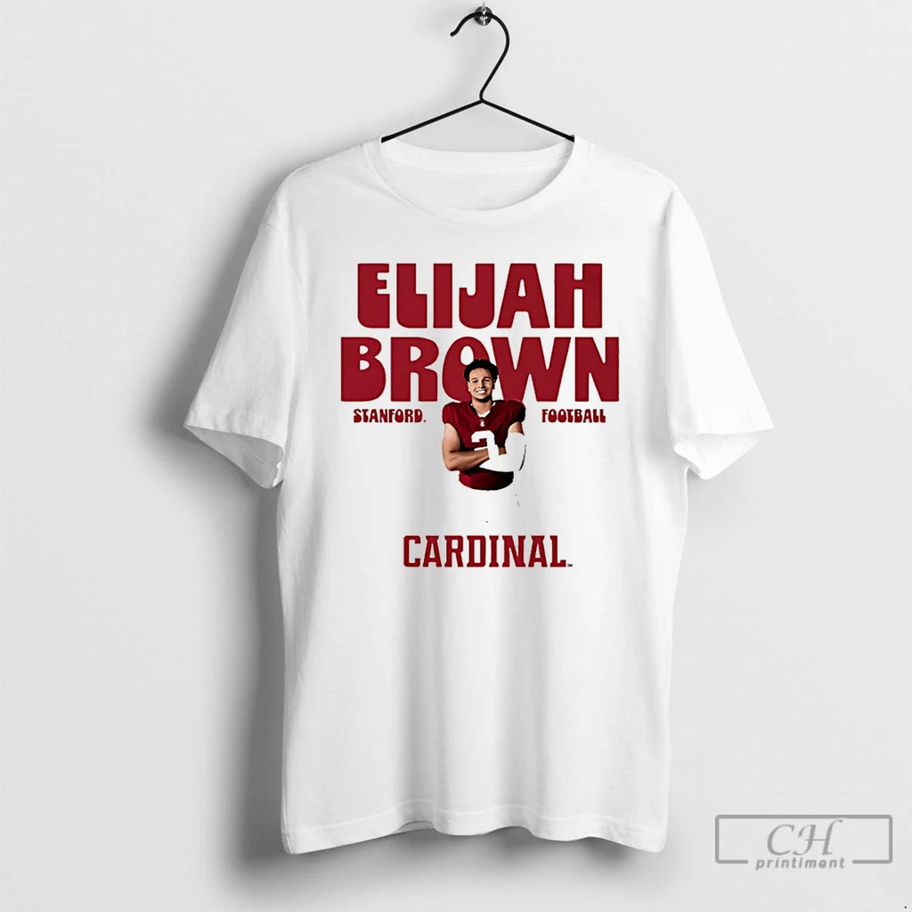 Premium Elijah Brown Stanford Cardinal Illustrated Ncaa T Shirts