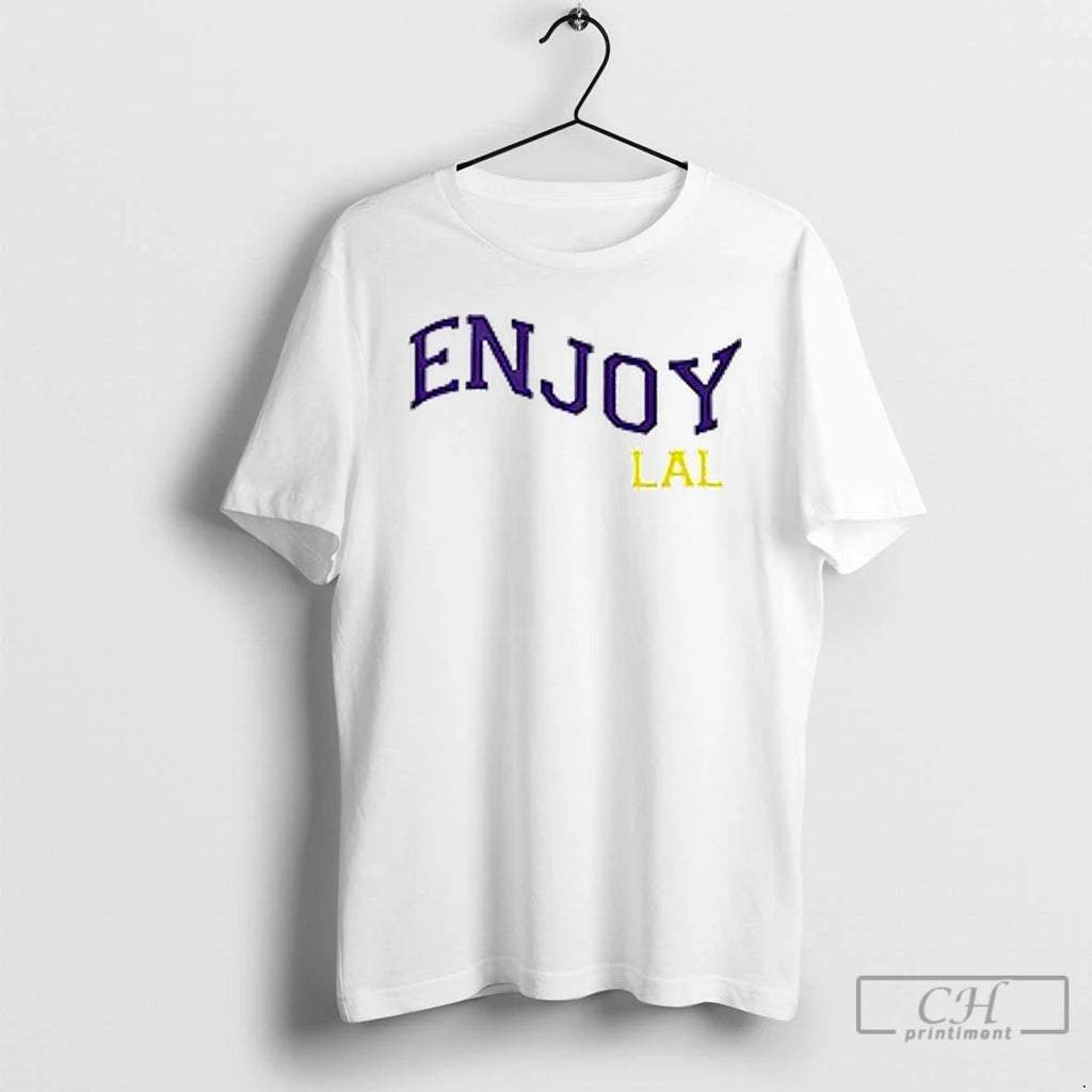 Premium Enjoy Los Angeles Lakers Flags 1 Sided T Shirts