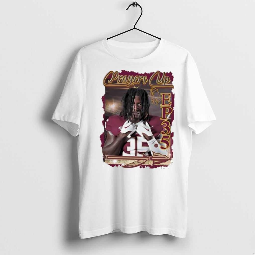 Premium Ethan Pritchard Prayers Up Ep 35 Florida State Seminoles Football T Shirts