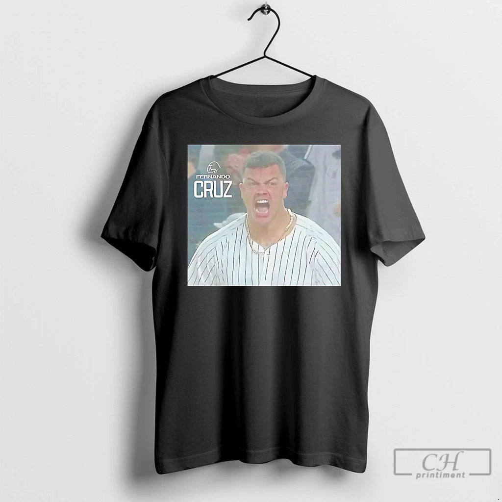 Premium Fernando Cruz Shout Hype Signature Yankees T Shirts