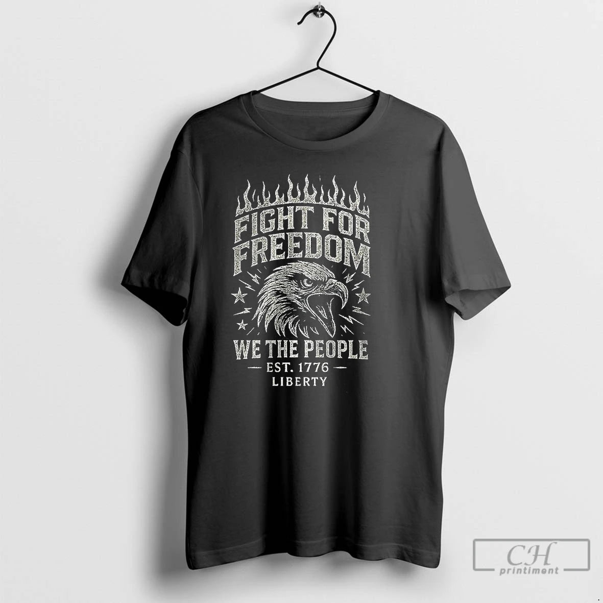 Premium Fight For Freedom We The People Est 1776 Liberty Bald Eagle T Shirts