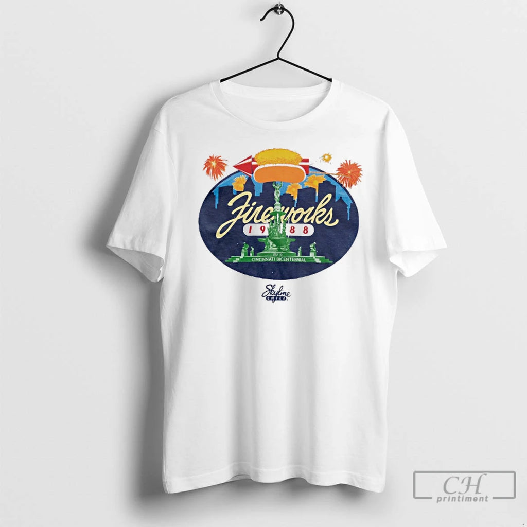 Premium Fireworks 1988 Cincinnati Bicentennial On July 10 1988 Skyline Chili Logo