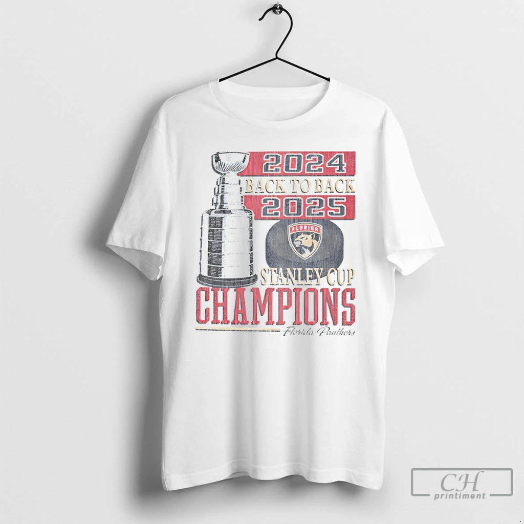 Premium Florida Panthers Back To Back Stanley Cup Champions 2024 2025 Hockey T Shirts
