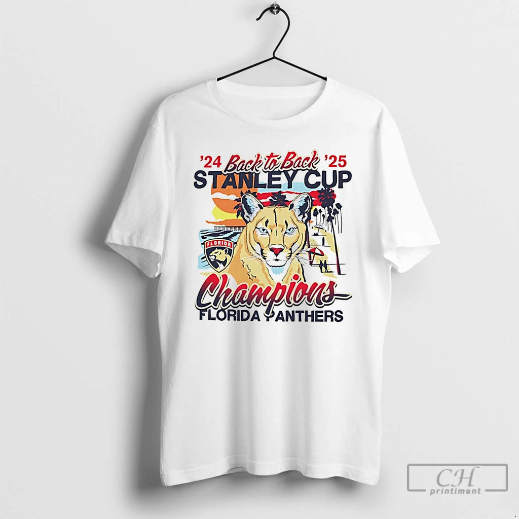 Premium Florida Panthers Back To Back Florida Sunset Vintage T Shirts