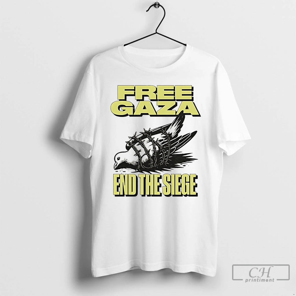 Premium Free Gaza End The Siege Palestine T Shirts