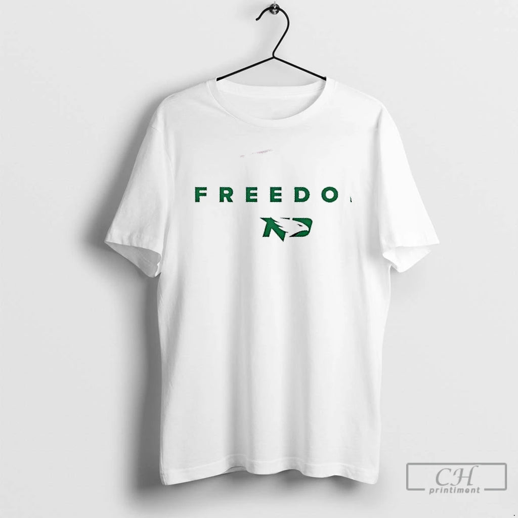 Premium Freedom Charlie Kirk X North Dakota 2 Sided T Shirts