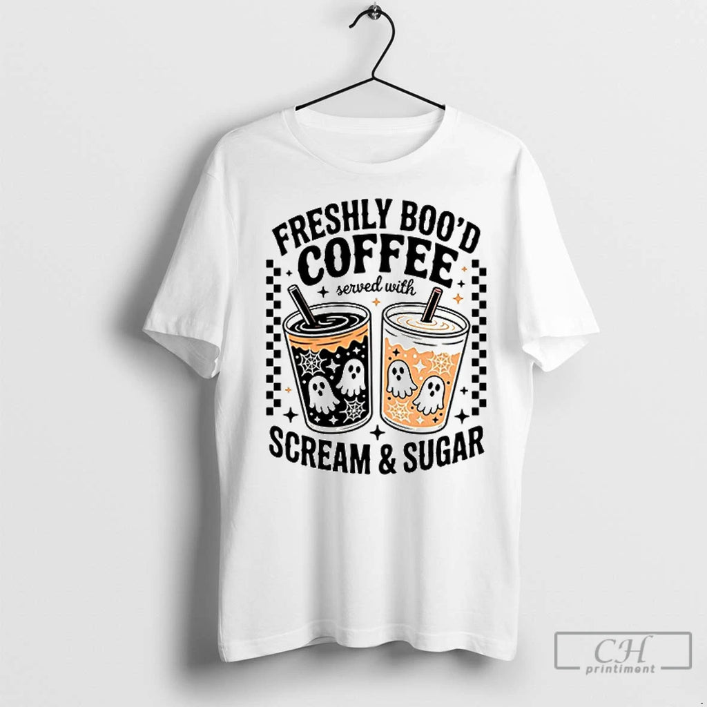 Premium Freshly Bood Coffee Served With Cream And Sugar Halloween Ceramic Ceramic And Classic Dad