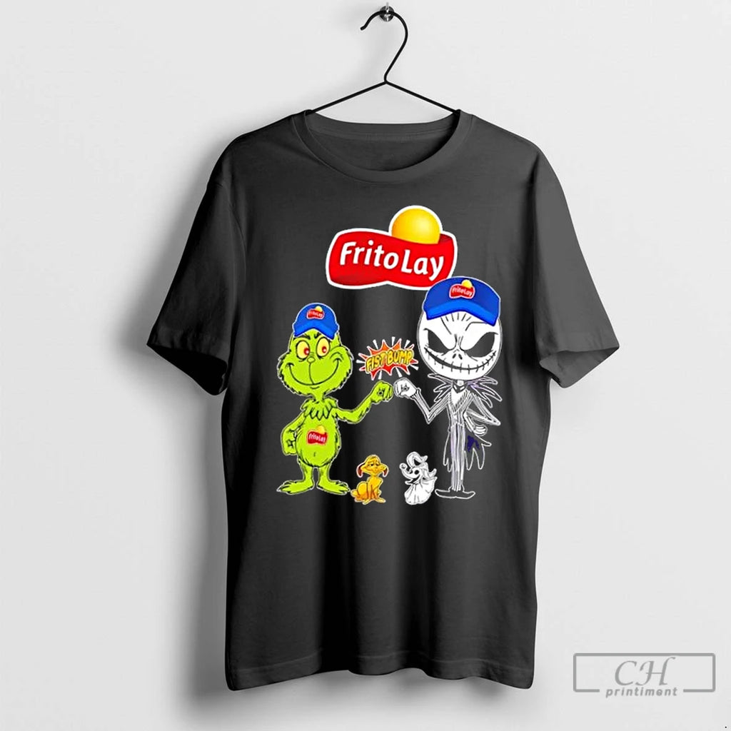 Premium Frito Lay X Grinch And Jack Skellington Fist Bump Uniwilling Friends