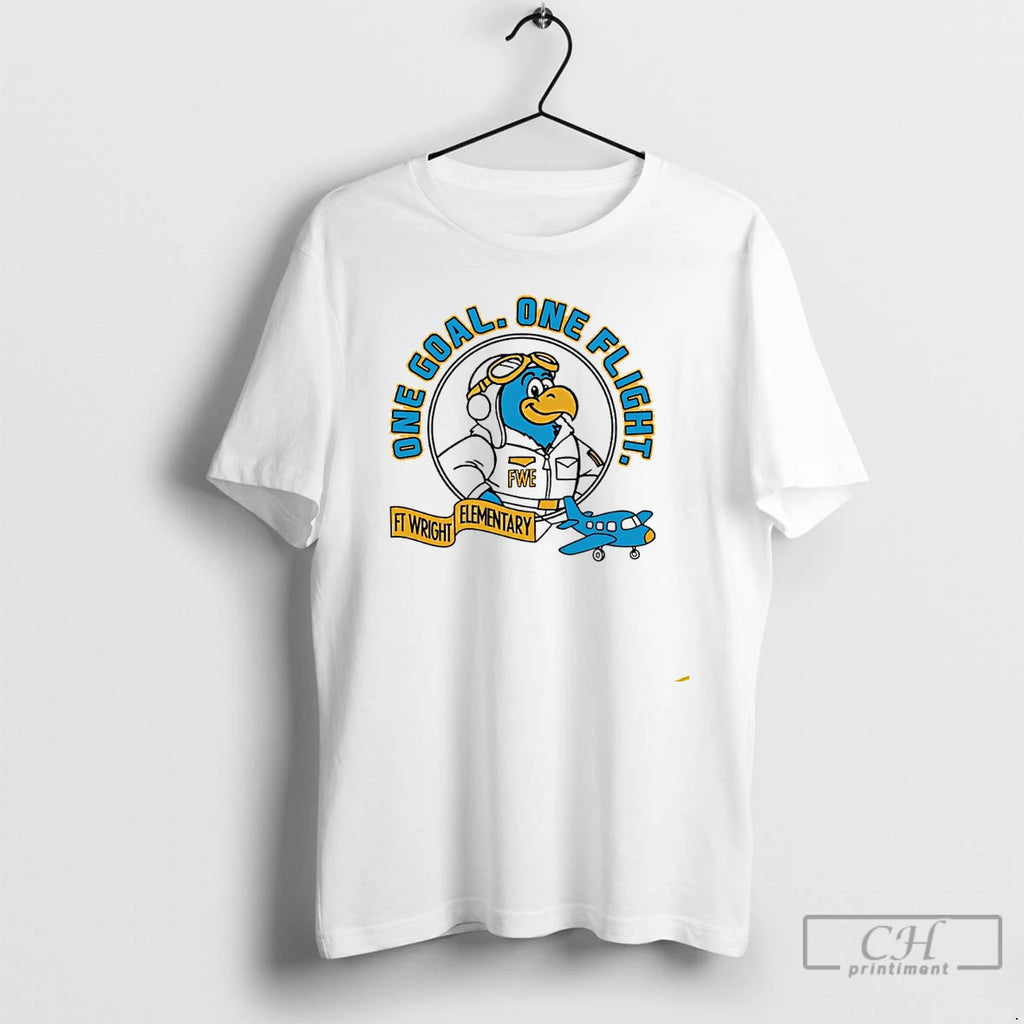 Premium Ft Wright Elementary Falcons One Goal One Flight T Shirts