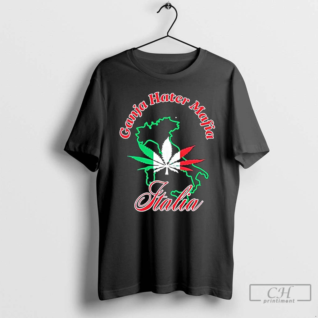Premium Ganja Haters Mafia Italia State And Flag T Shirts
