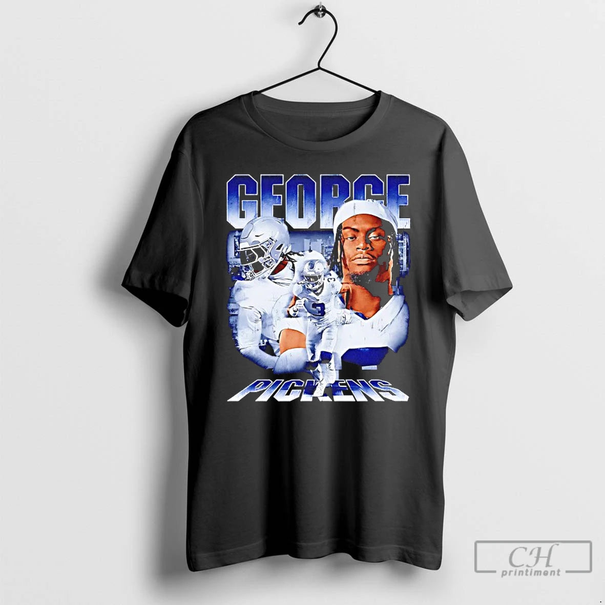 Premium George Pickens Dallas Cowboys Football Player Collage Vintage T Shirts